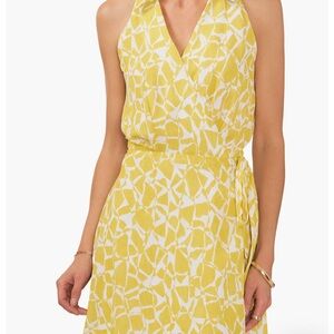 Yellow and White Halter Dress